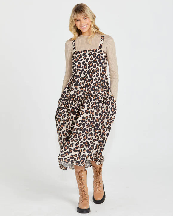 Kylie - Leopard Panel Dress