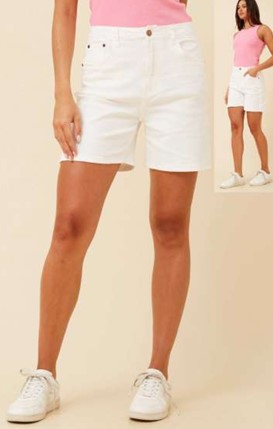 White Denim Shorts