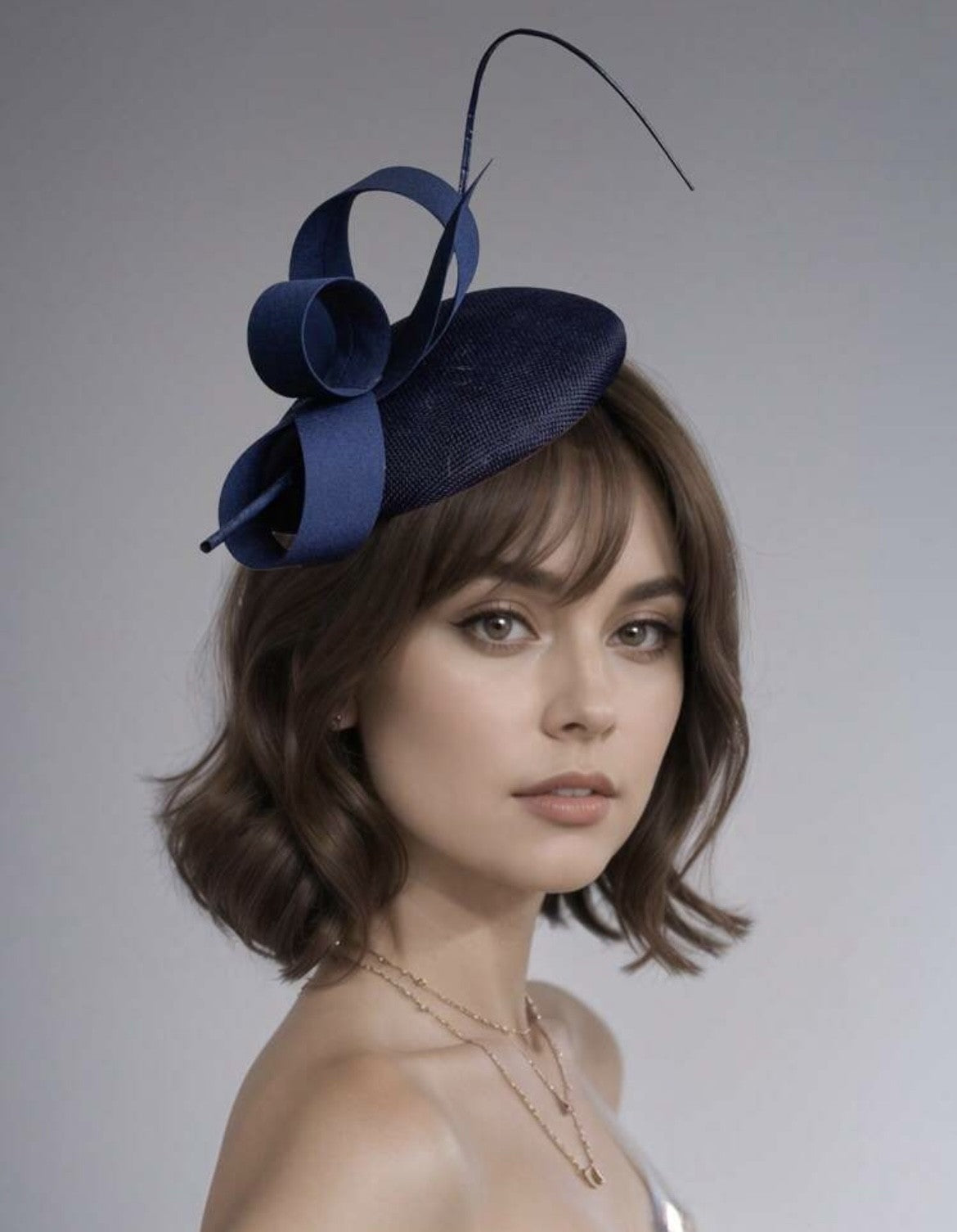 Navy Blue Fascinator