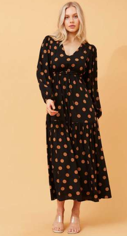 Black Maxi with Tan Spot