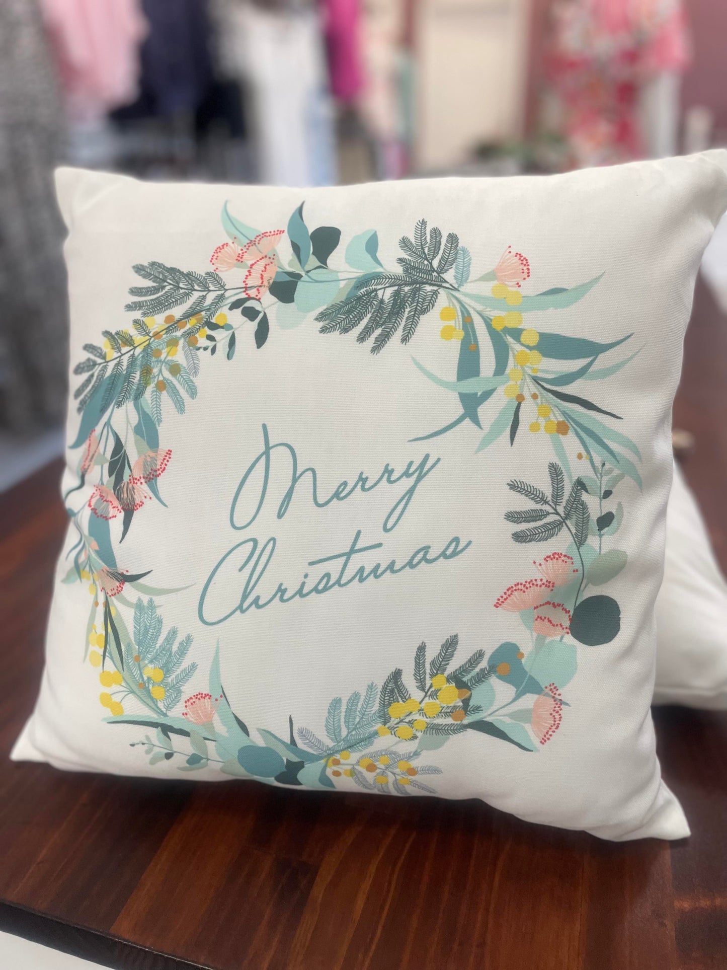 Christmas Cushion - White