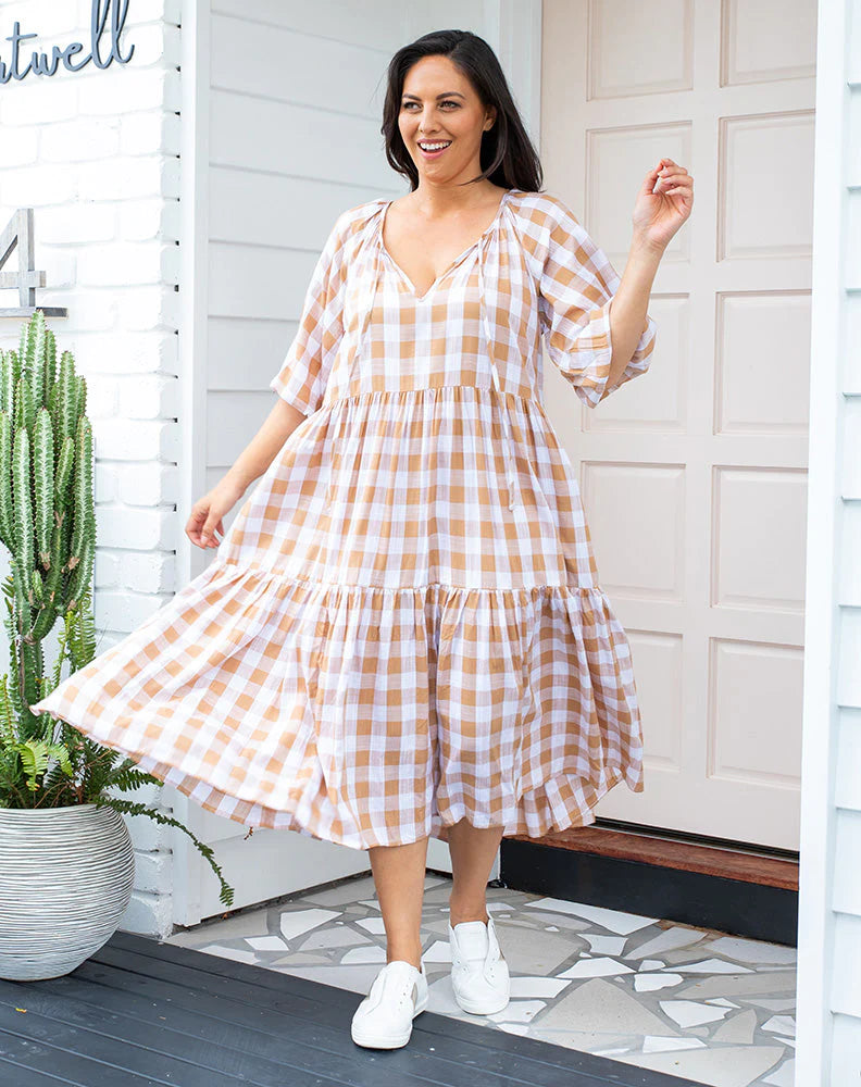Amber - Gingham Maxi