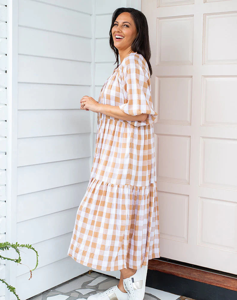 Amber - Gingham Maxi