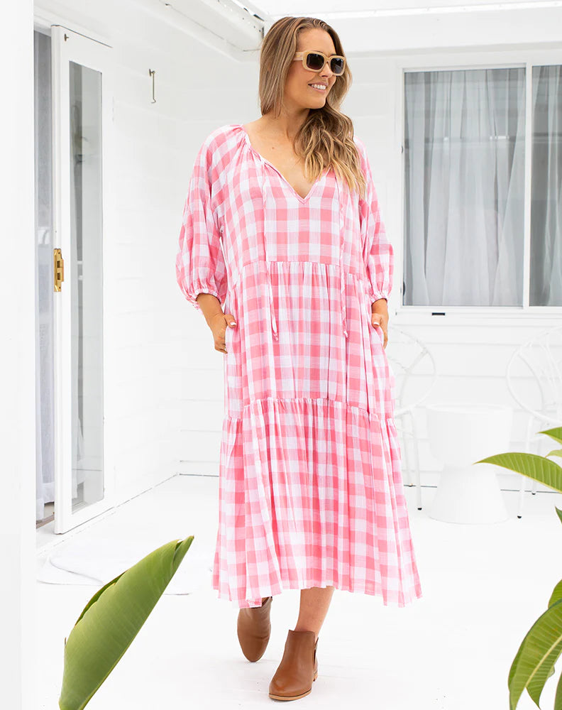Amber - Gingham Maxi