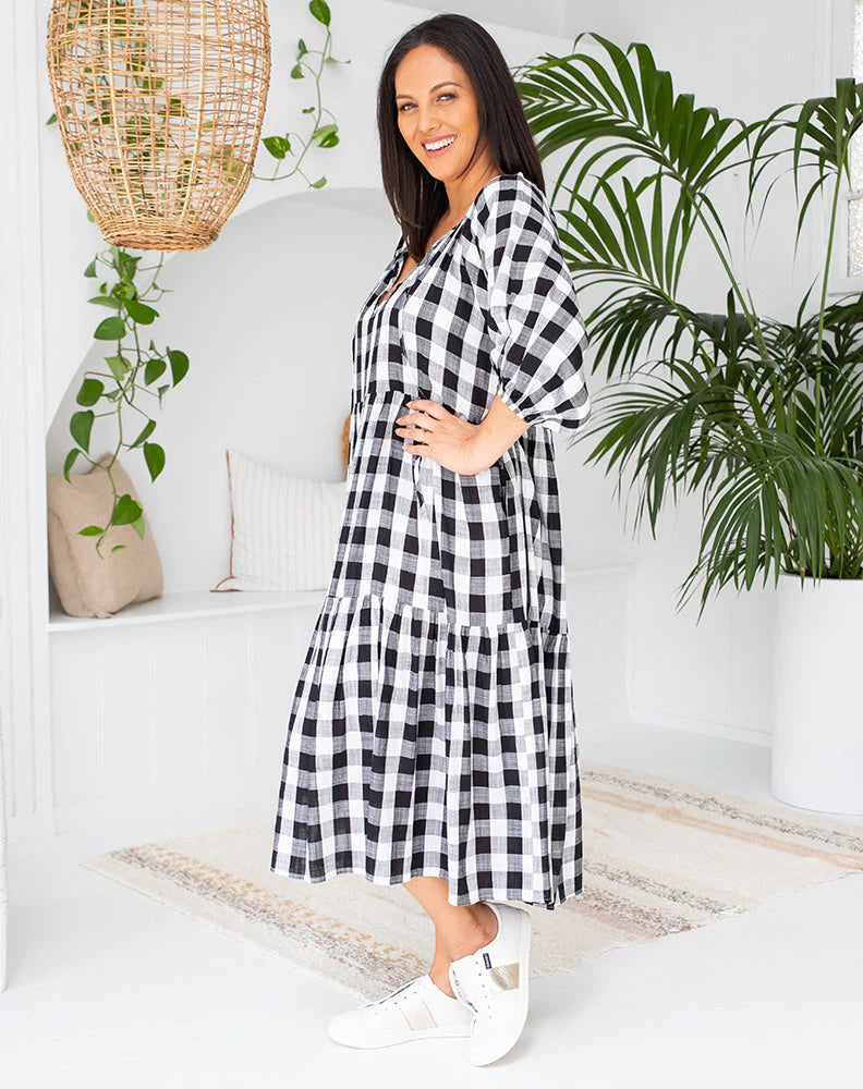 Amber - Gingham Maxi