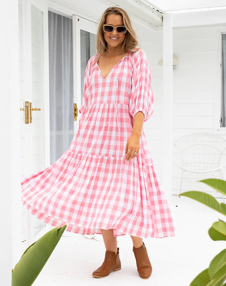 Amber - Gingham Maxi