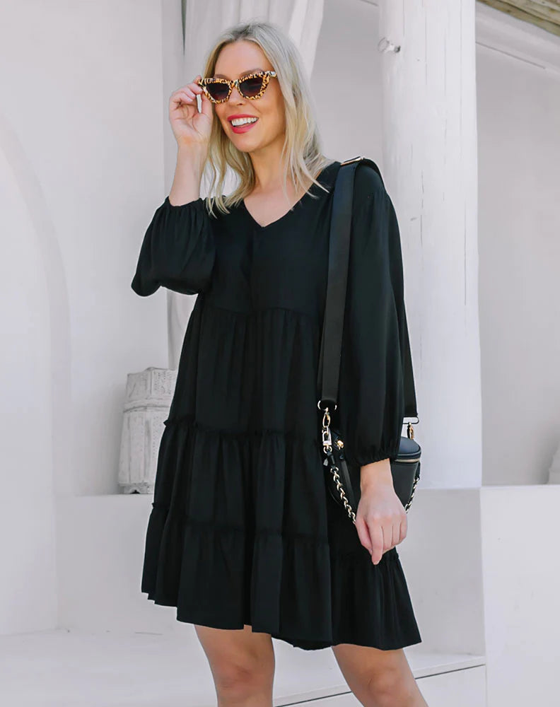 Riley Black Panel Dress