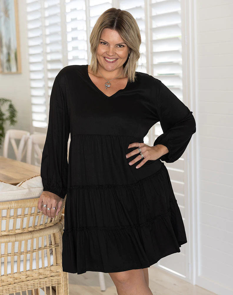 Riley Black Panel Dress