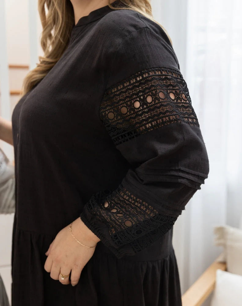 Lace Sleeve Dress