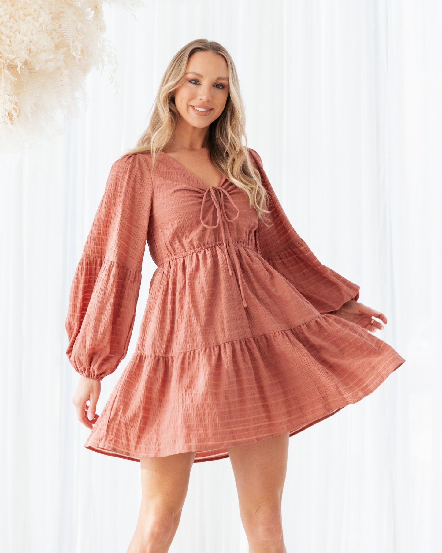 Emma - Cinnamon Mini Dress