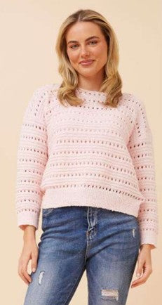 Pink Pointelle Jumper