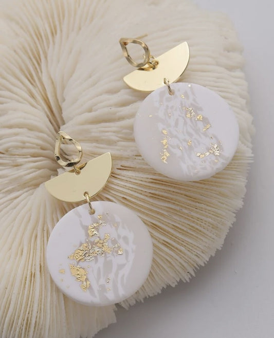 Earrings - White Drop