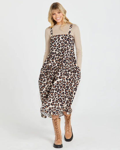 Kylie - Leopard Panel Dress