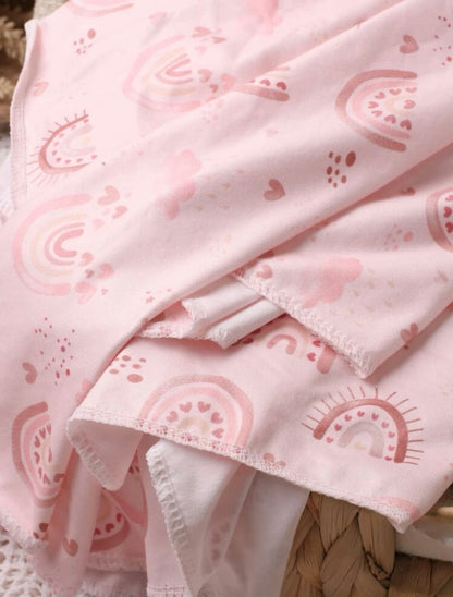 Nava Baby - Pink Rainbow Jersey Wrap Set