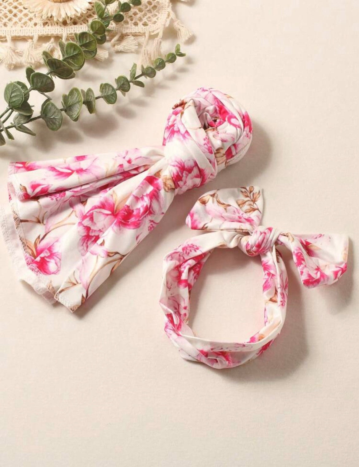 Nava Baby - Cherry Blossom Jersey Wrap Set