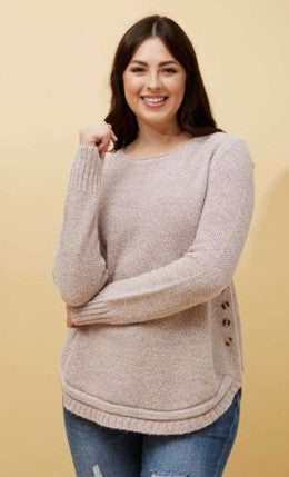 Curved Hemline Pullover