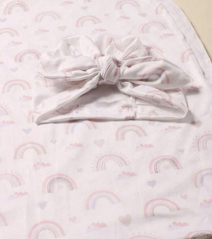 Nava Baby - Soft White Rainbow Jersey Wrap Combo
