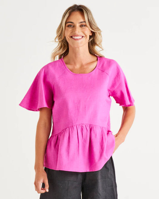 Cassandra Top - Hot Pink