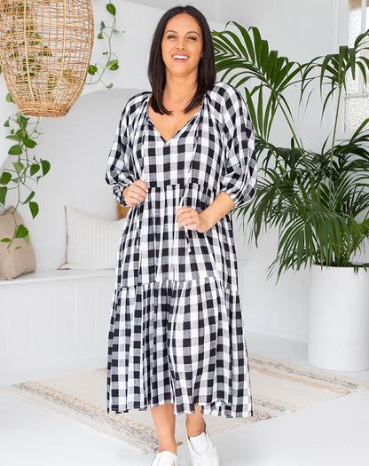 Amber - Gingham Maxi