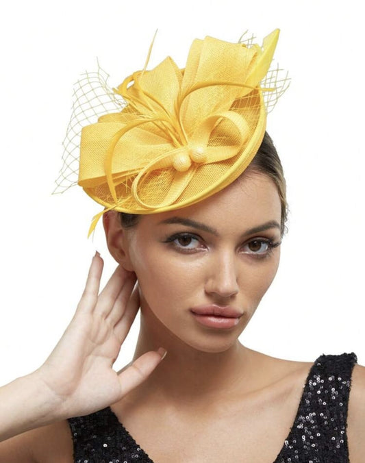 Yellow Fascinator