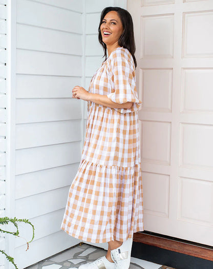 Amber - Gingham Maxi