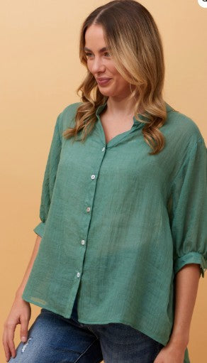 3/4 Sleeve Back Button Detail