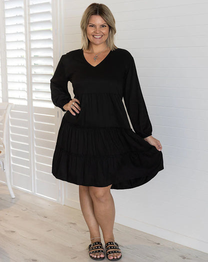 Riley Black Panel Dress