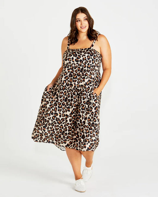 Kylie - Leopard Panel Dress