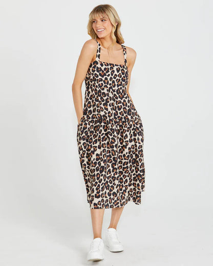 Kylie - Leopard Panel Dress