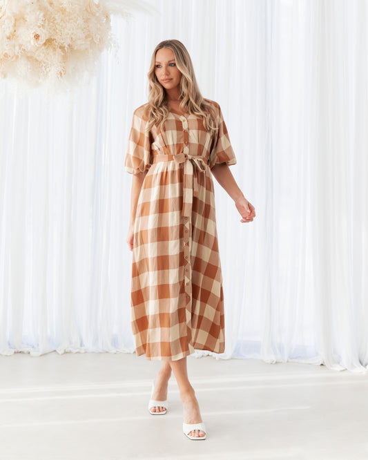 Gingham Maxi Dress